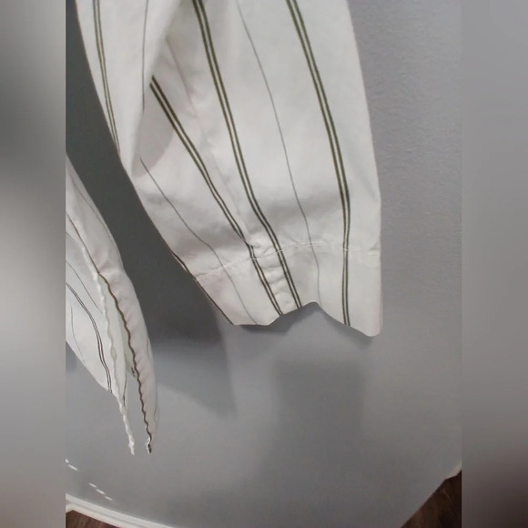 Lafayette 148 white black pinstripe shirt Women's Small office wear classic - Picture 6 of 9